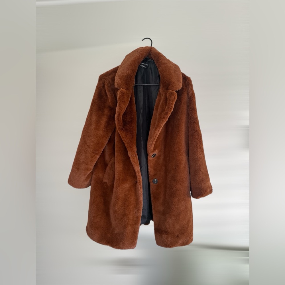Oversized Longline Coat - Faux Fur